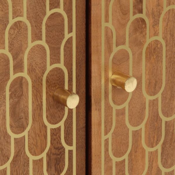 Странични шкафове 3 бр 60x33x75 см манго масивно дърво