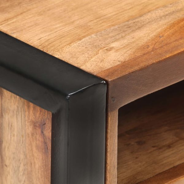 Нощно шкафче, 40x35x55 см, масивна акациева дървесина