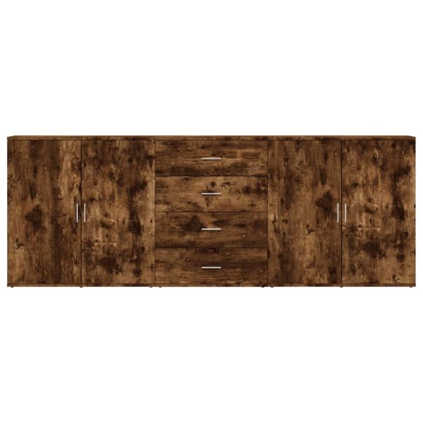 Сайдборди, 3 бр, опушен дъб, инженерно дърво