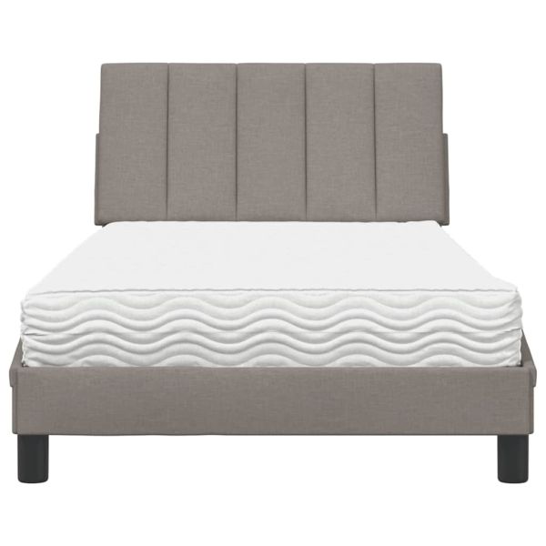 Легло с матрак Hanko, таупе, 100x200 см, плат