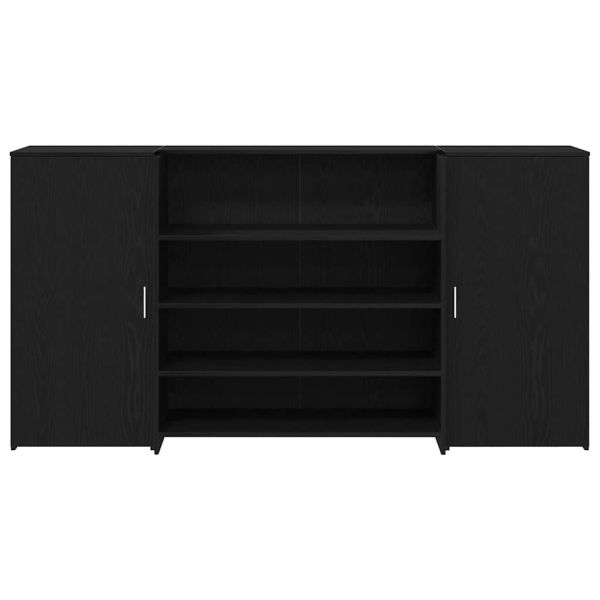 Рецепционно бюро, черен дъб, 200x50x103,5 см, инженерно дърво