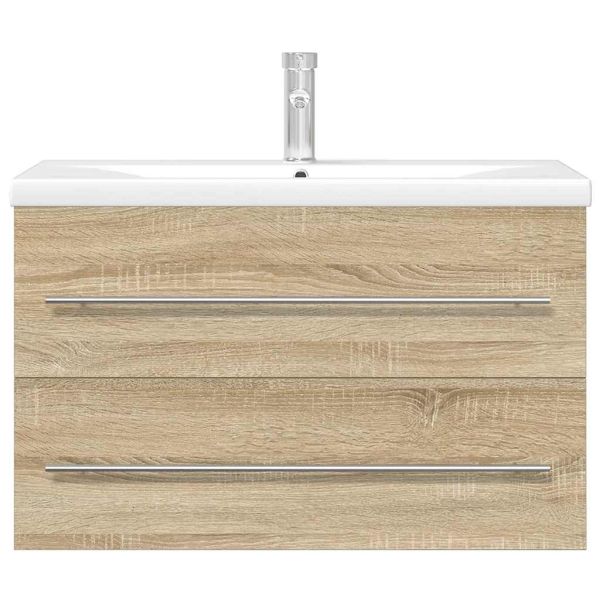 Комплект мебели за баня от 2 части, дъб сонома, инженерно дърво