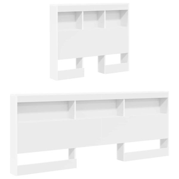 Легло с библиотека с таблото Бяло 100 x 200 cm Инженерно дърво