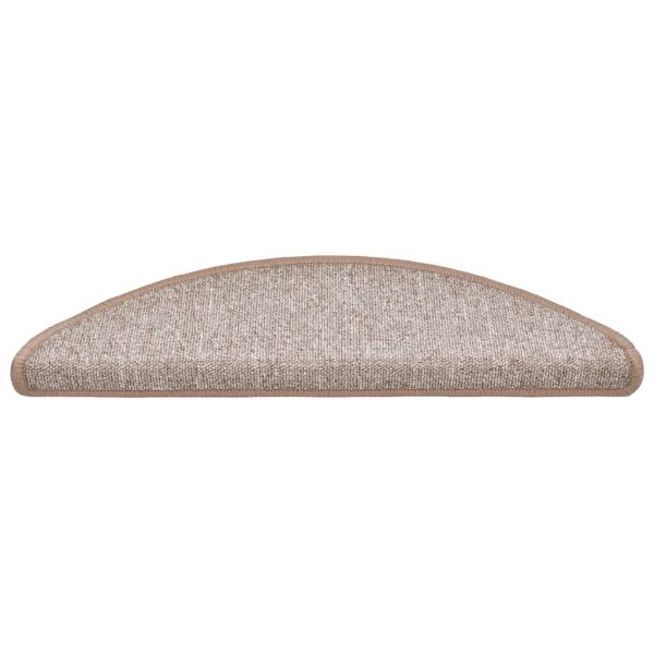 Изтривалки за стълби, 20 бр., 56x17x3 см, светлокафяви, полукръгли