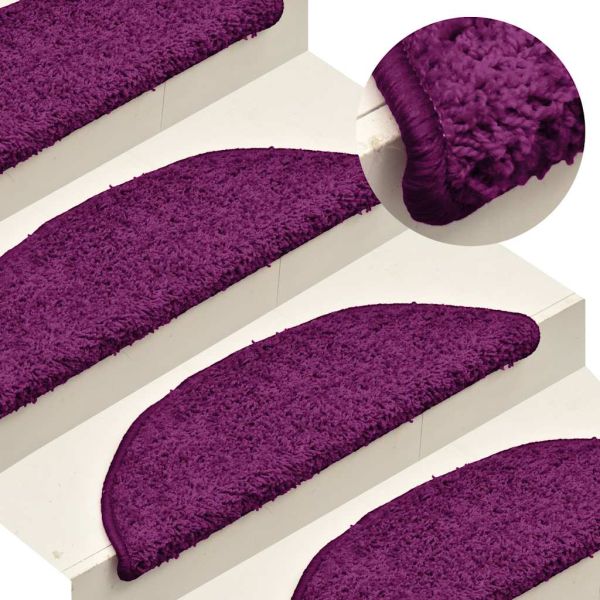 Изтривалки за стълби, 30 бр., 56x17x3 см, розови, полукръгли