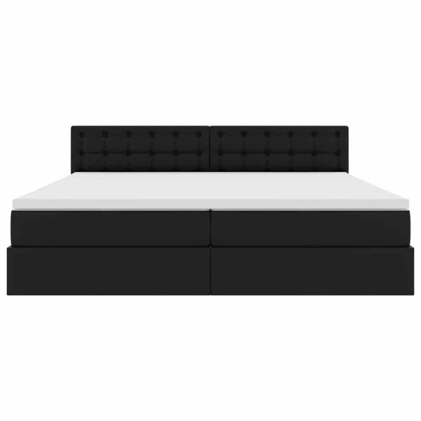 Легло с място за съхранение и LED Светлосиво 200 x 200 cm