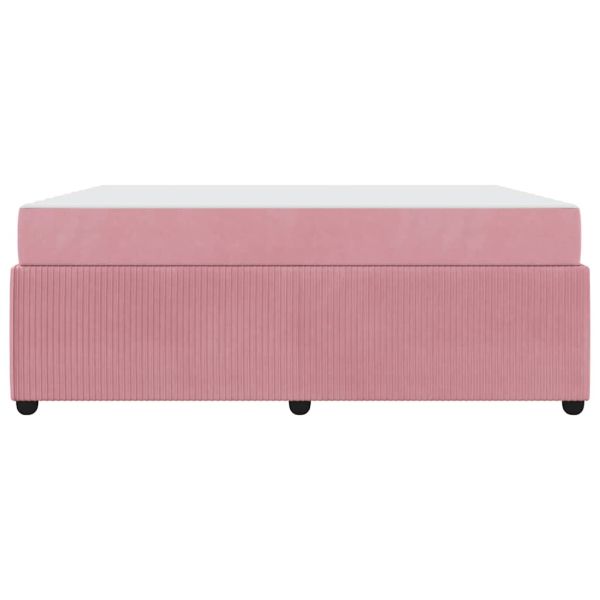 Рамка за легло с матрак Розово 180 x 200 cm текстил