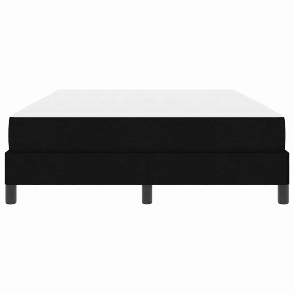 Легло с пружинирана основа с матрак Черно 140 x 190 cm текстил