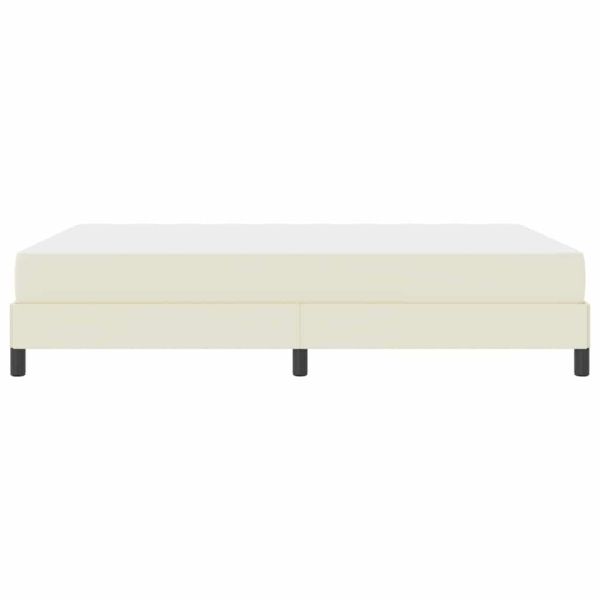 Рамка за легло с матрак Крем 140 x 190 cm текстил