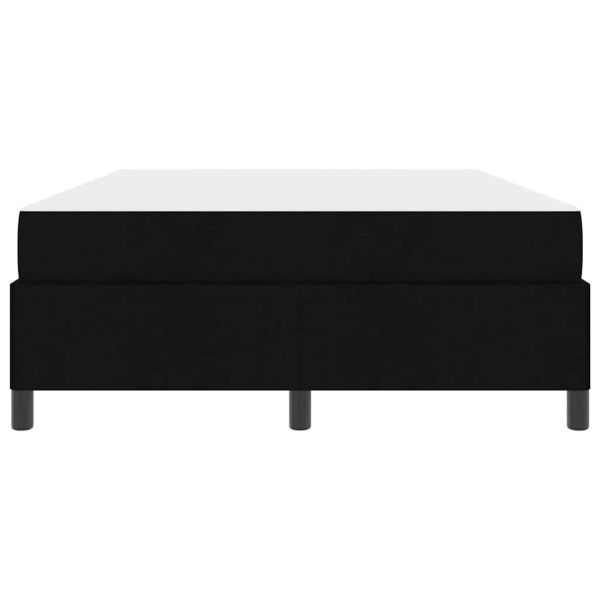 Легло с пружинирана основа Черно 140 x 190 cm текстил