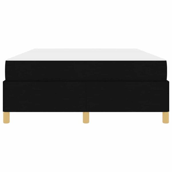 Рамка за легло с матрак Черно 140 x 190 cm текстил