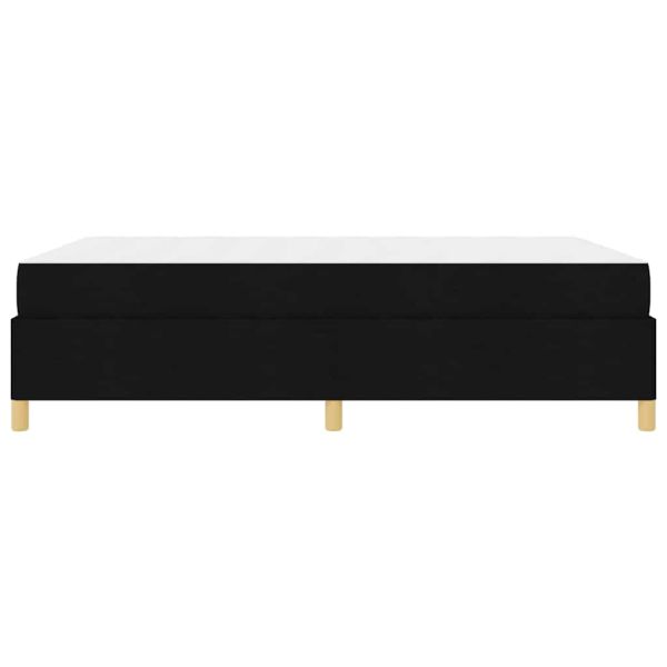 Рамка за легло с матрак Черно 140 x 190 cm текстил