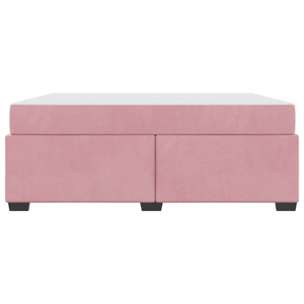 Рамка за легло с матрак Розово 180 x 200 cm текстил