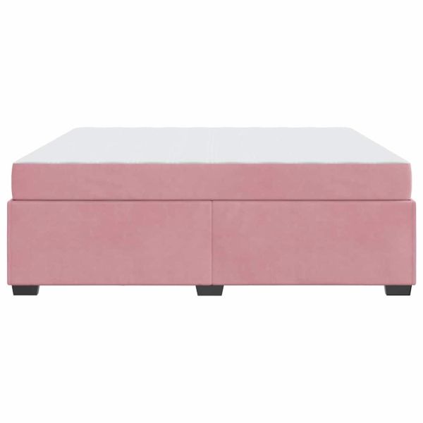 Рамка за легло с матрак Розово 180 x 200 cm текстил