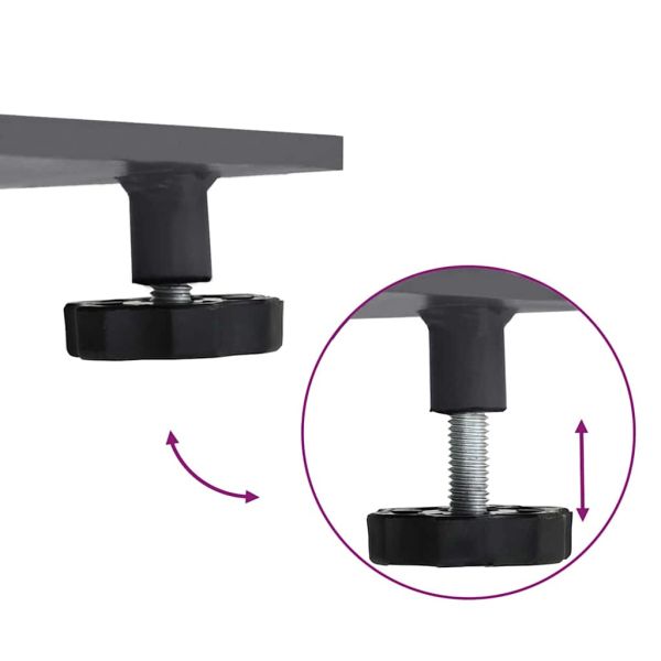 Основа за чадър Тъмносив 100 x 100 x 4 см Стомана