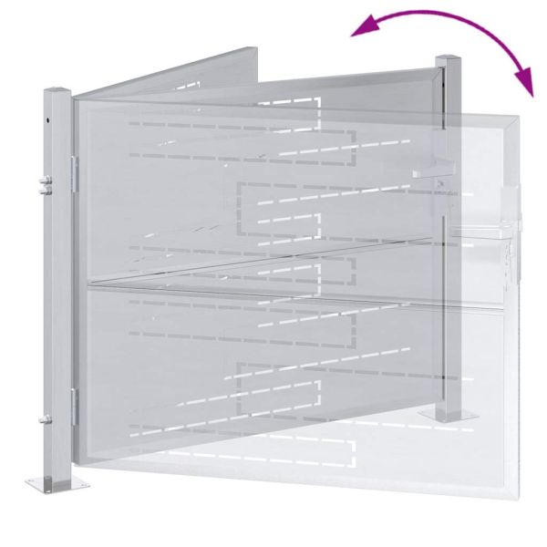 Градинска врата Сребрист 85 x 70 см Неръждаема стомана