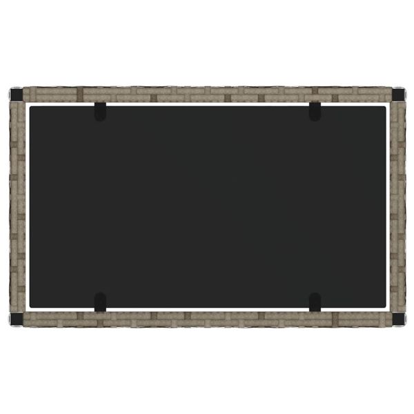 Градински лаундж комплект с възглавници 4 части сив полиратан