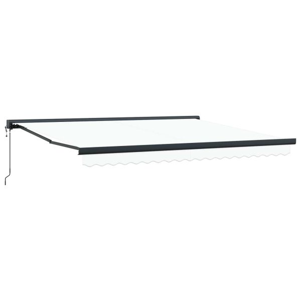 Сгъваем навес Бяло 400 × 300 cm Плат, метал