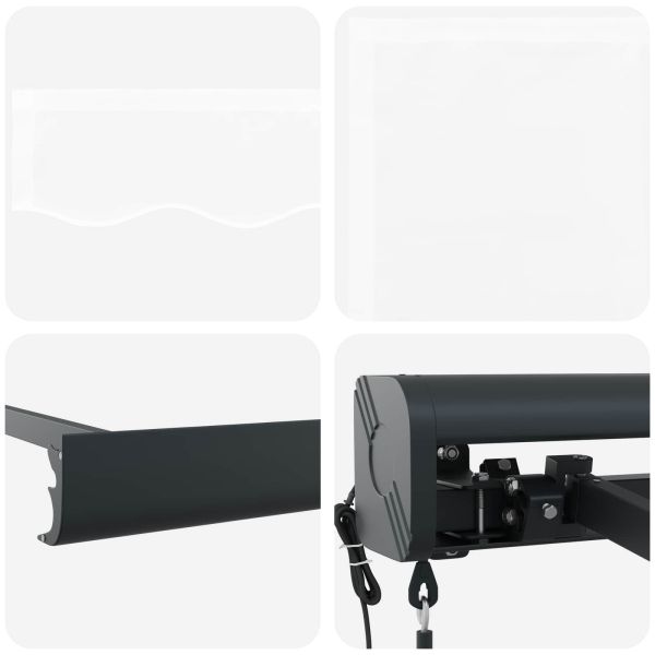 Сгъваем навес Бяло 400 × 300 cm Плат, метал