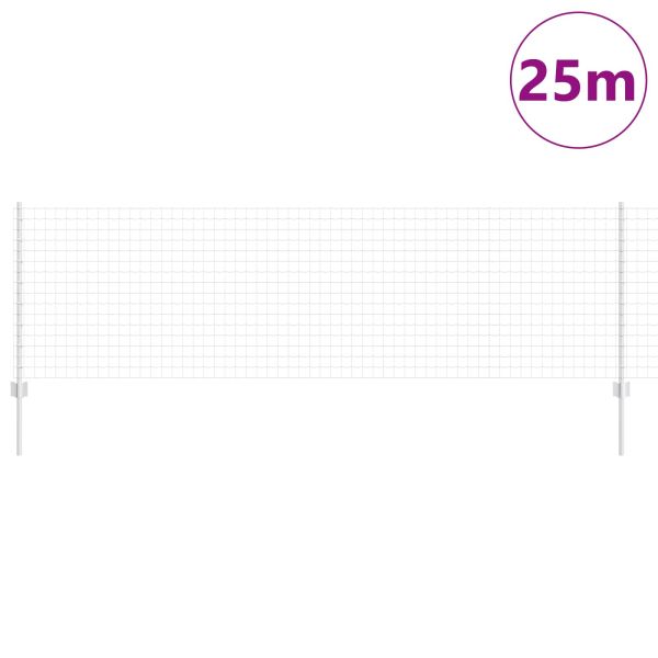 Ограда и колче Сребрист 0,8 x 25 m Стомана