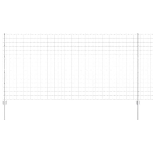 Ограда и колче Сребрист 1,2 x 10 m Стомана