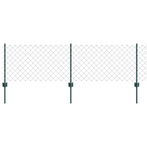 Ограда и колче Зелен 0,6 x 10 м Стомана