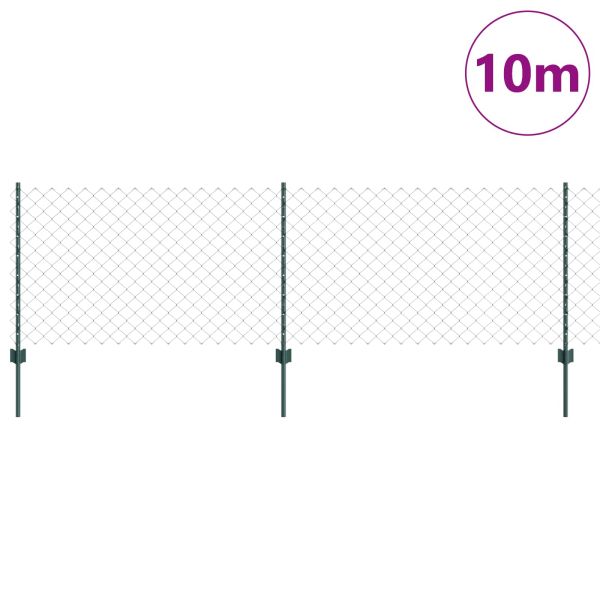 Ограда и колче Зелен 0,8 x 10 m Стомана