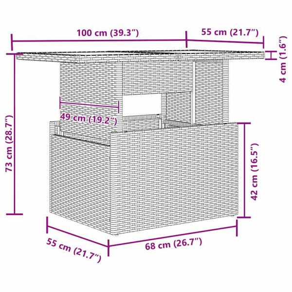 Градински Софа Комплект с възглавница 5 pcs Бежово Полиратан