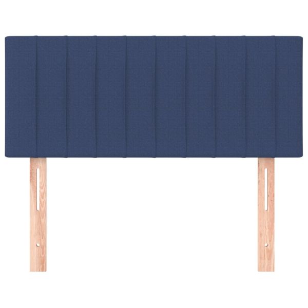 Горна табла за легло, синя, 90x5x78/88 см, плат