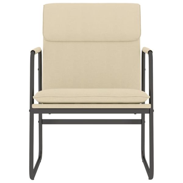 Стол шезлонг, кремав, 55x64x80 см, текстил