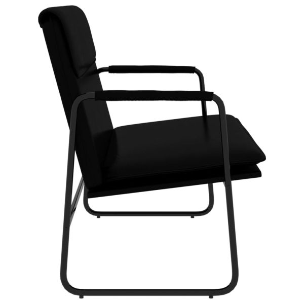 Пейка, черна, 100x64x80 см, изкуствена кожа