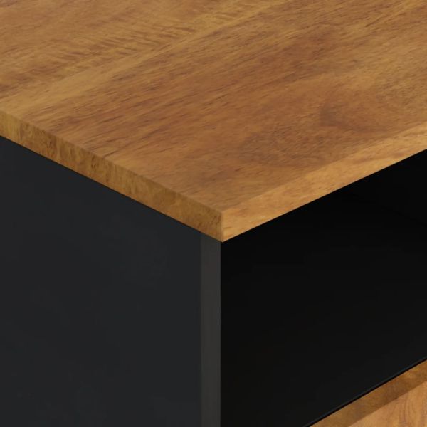 ТВ шкаф, 100x33x46 см, масивно мангово и инженерно дърво