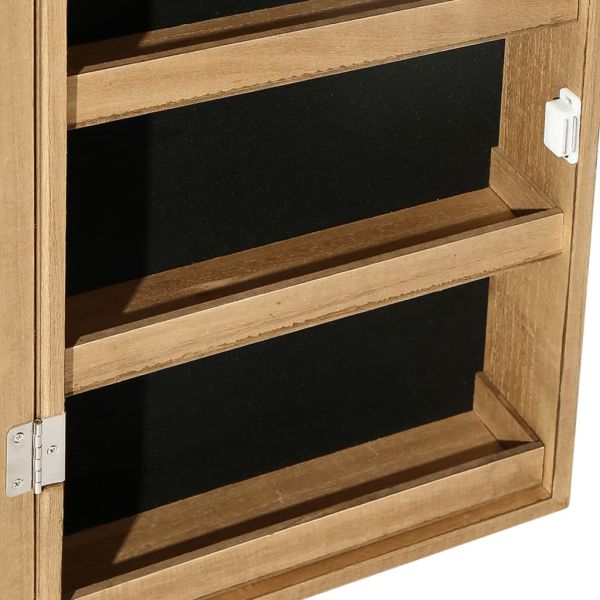 Огледален шкаф за бижута с LED осветление, стенен монтаж