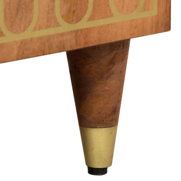 Страничен шкаф 60x33x75 см манго масивно дърво