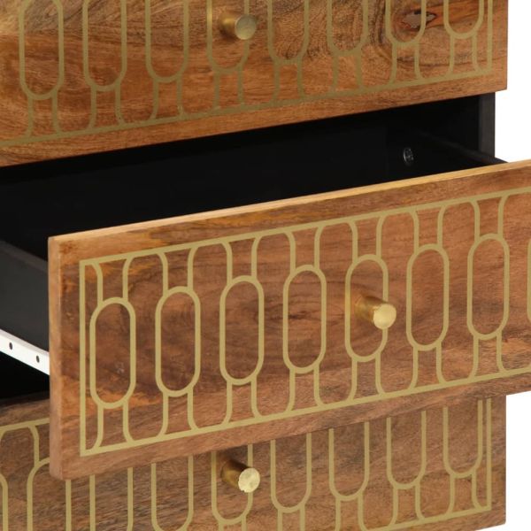 Нощно шкафче 50x33x62 см мангово дърво масив