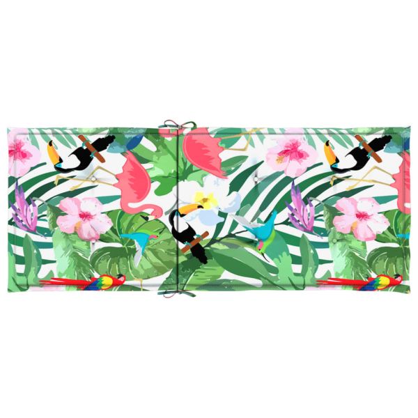 Възглавници за столове с облегалки 2 бр шарени 120x50x3 см плат