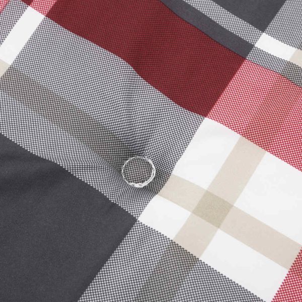 Възглавници за столове с облегалка 4 бр червено каре плат