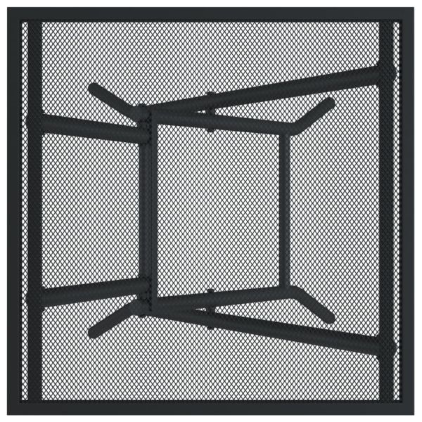 Сгъваема градинска маса, антрацит, 50x50x72 cм, стомана, мрежа