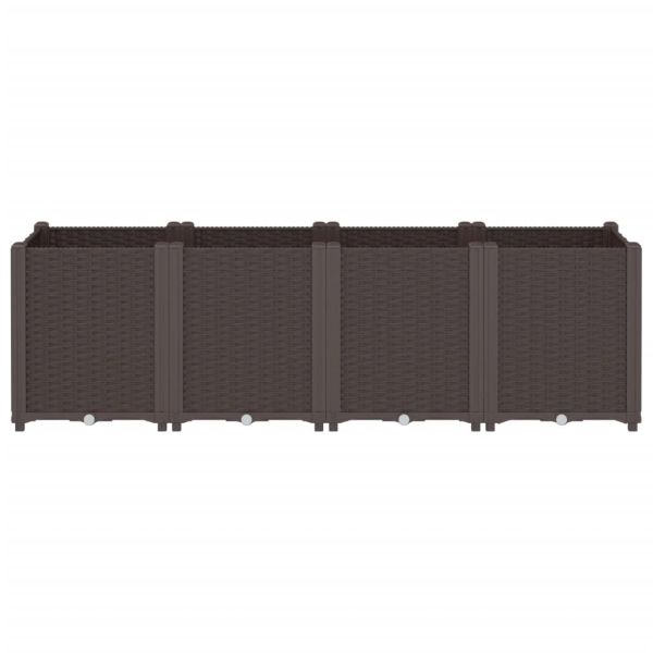 Градински сандък, кафяв, 160x40x53 см, PP