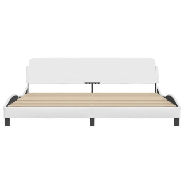 Рамка за легло Dover, бяла, 200x200 см, изкуствена кожа