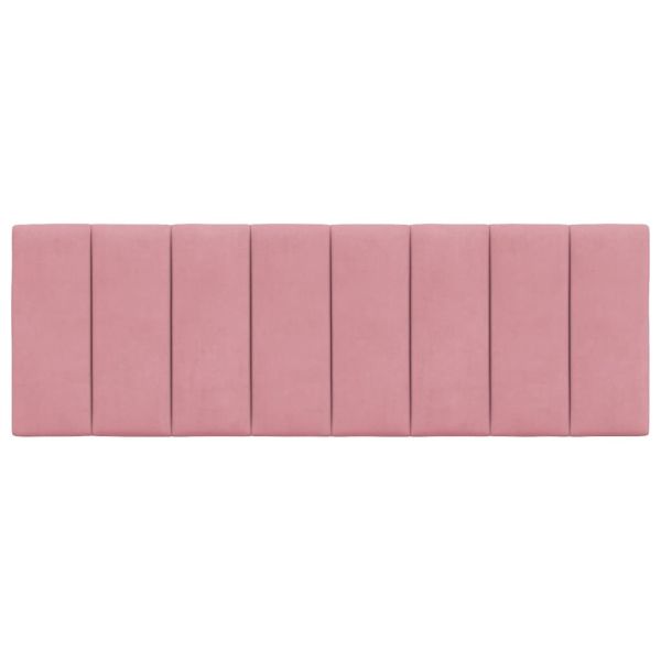 Мека табла за легло Hanko, розова, 140 см, кадифе