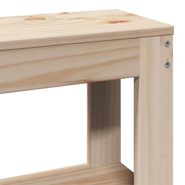 Легло за възрастни с табла, 75x190 см, борово дърво масив