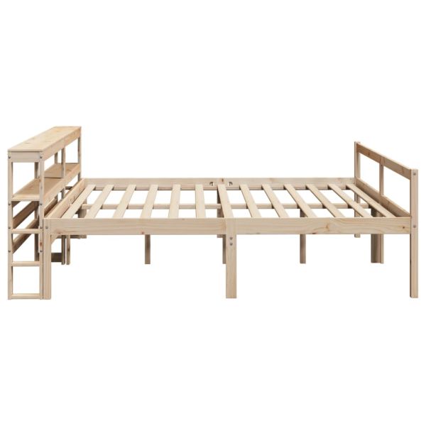 Легло за възрастни с табла, 180x200 см, борово дърво масив