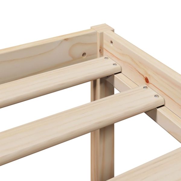 Легло за възрастни с табла, 180x200 см, борово дърво масив