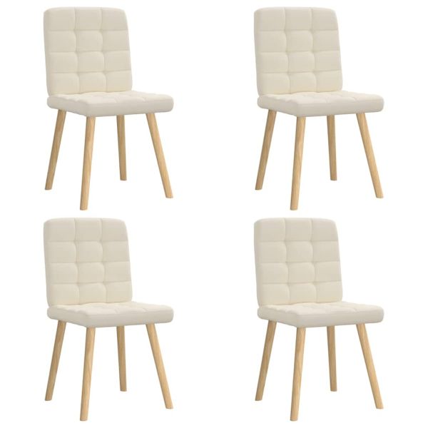 Трапезни столове, 4 бр, лен