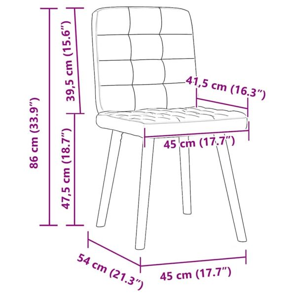 Трапезни столове, 4 бр, лен