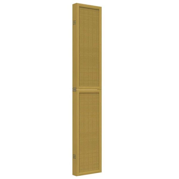 Разделител за стая, 6 панела, кафяв, дърво пауловния масив