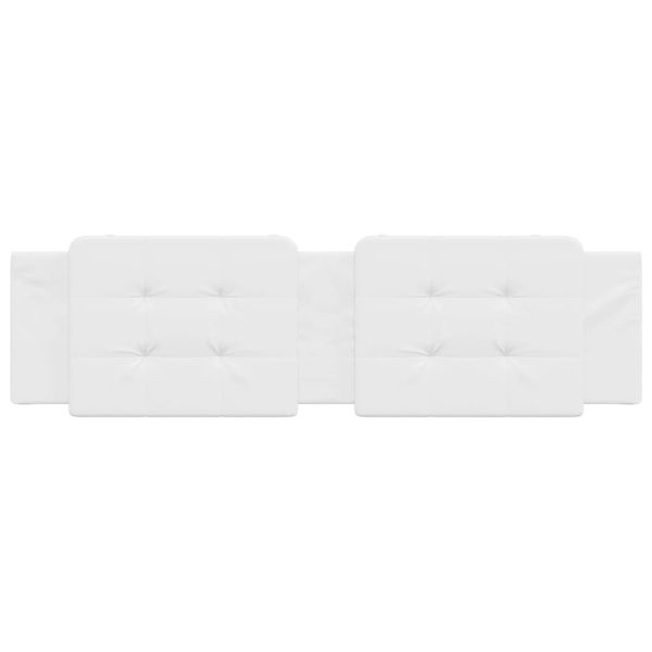 Мека табла за легло Zadar, бяла, 183 см, изкуствена кожа