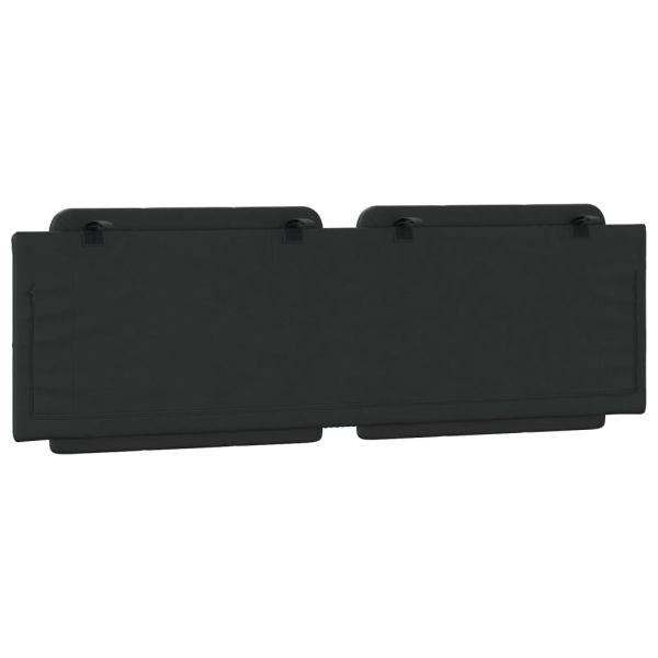 Мека табла за легло Zadar, черна, 152 см, изкуствена кожа