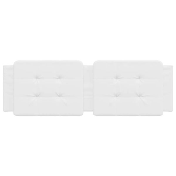 Мека табла за легло Zadar, бяла, 152 см, изкуствена кожа